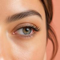 Nahaufnahme: klassisches Wimpernset